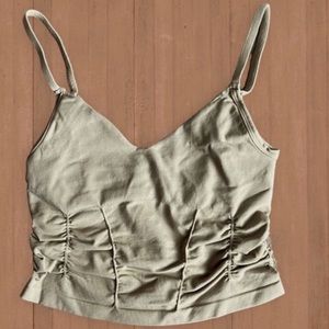 Good Karma Ruched Crop Tank